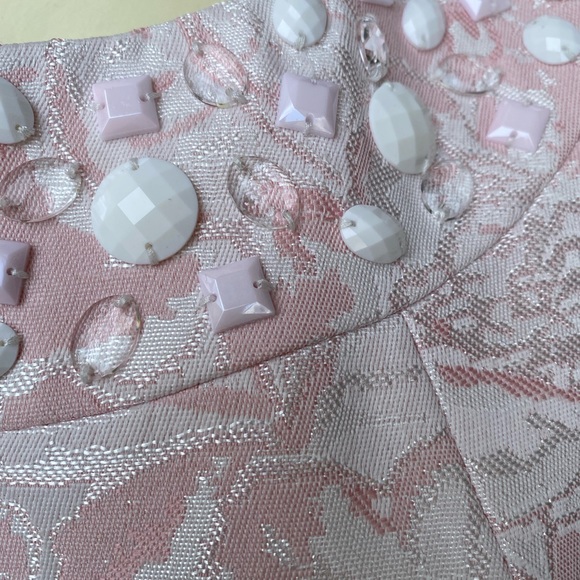 Kasper Women's Evening Coat Blazer Brocade Floral Pattern Size 18 Beaded Neck - Picture 10 of 16